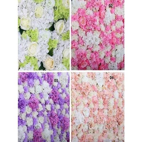 Flower wall Silk rose tracery wall encryption floral background artificial flowers creative wedding stage free shipping