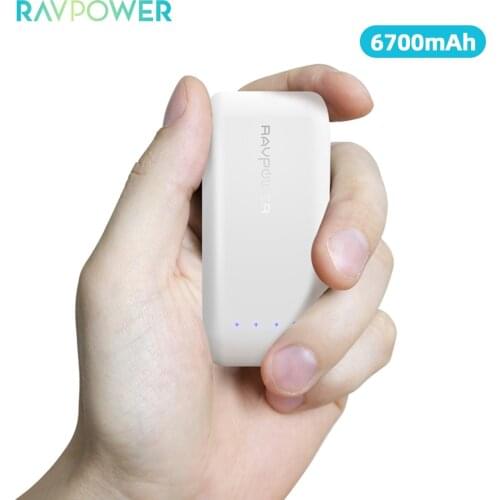 RAVPower Mini Power Banks 6700mAh Powerbank Portable Charger Fast Charging 6700mAh External Poverbank for iPhone Huawei Xiaomi
