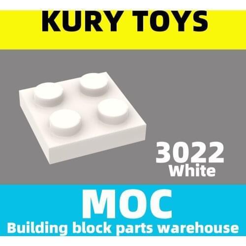 Kury Toys DIY MOC For 3022 100pcs Building block parts For Plate 2 x 2 For toy brick