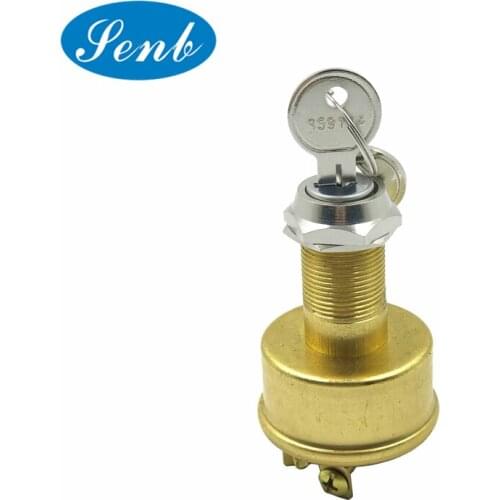MP39060-1 Marine Brass Ignition Starter Switch 3 Positions Heavy Duty Off-On-Start