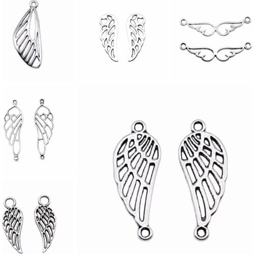 Wecharms bulk charms for jewelry making kit pendant diy jewelry accessories Hollow Wings Connector Charms