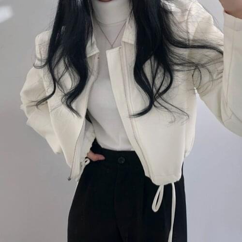 Qingerant Women's Black Bomber Jackets