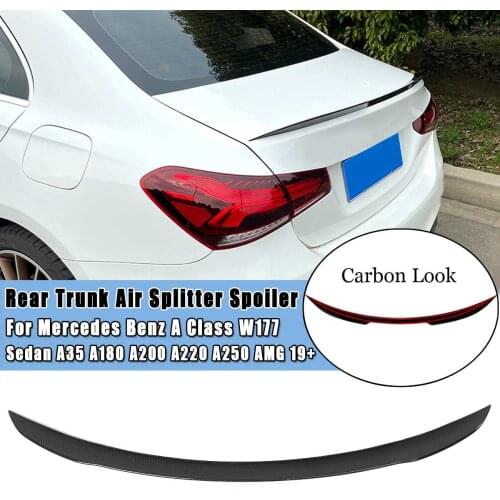 Rear Trunk Air Splitter Spoiler For Mercedes For Benz Class W177 Sedan A35 A180 A200 A220 A250 AMG 2019+/W176 A180 2013-2018