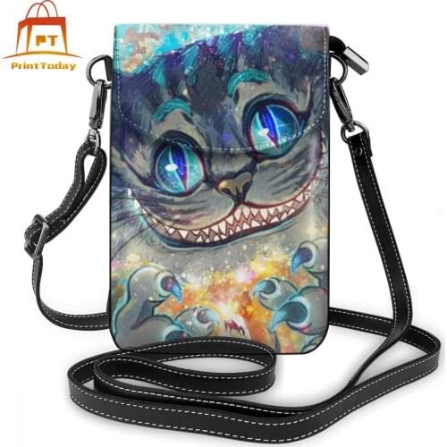Galaxy Cat Shoulder Bag Galaxy Cat Leather Bag Mini Trendy Women Bags Pattern Multi Pocket Crossbody Purse