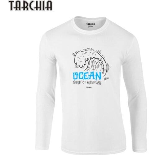 TARCHIA 2022 New Oversized Designer Shirts Fashion Ocean Print Long Sleeve Shirts Men Casual Male T Shirt Brand Clothing