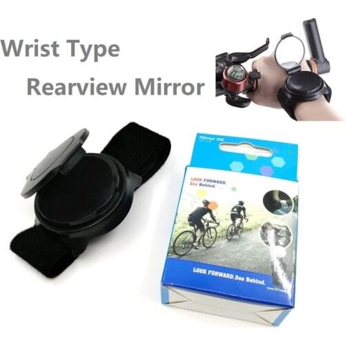 Bike Wrist Rear View Mirror Hook And Loop Fasteners Portable Quick Release Mountain Bike Road Bicycle Wrist Type Rearview Mirror
