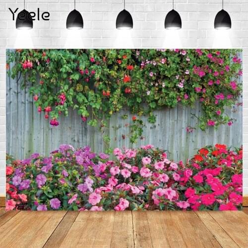 Yeele Spring Flower Flora Wall Scenery Scene Photography Backdrops Vinyl Portrait Photographic Background Photo Studio Photozone