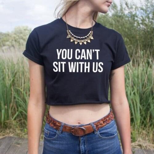 You can"t sw*m with US women cropped tops fashion t shirt high quality T shirt casual tops tees world wild shipping