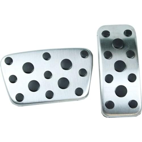 AT Stainless Steel no drilling Gas Fuel Brake Foot Pedal Pads Cover for Toyota Highlander Camry Car Accessories Styling