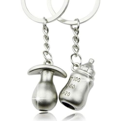 1 Pair Creative Baby Bottle And Pacifier Keychain Wedding Favors And Gifts Souvenirs Baby Shower Decoration Event Party Supplies