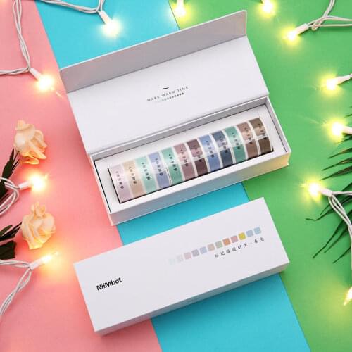 12 rolls/set Mini Label Printer Paper Printing Label Waterproof Anti-Oil Price Label Pure Color Scratch-Resistant Label Sticker