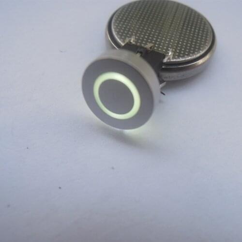 5pcs 10mm White LED Cap CIRCLE 12V 50mA Momentary Tact Push Button Switch
