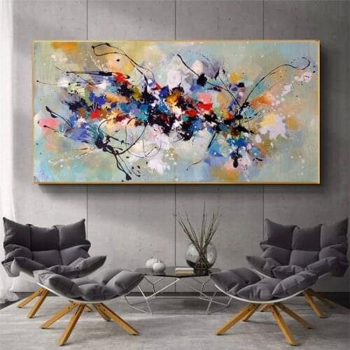 Abstract Oil Paintings on Canvas Colorful Wall Posters and Prints Cuadros Pictures for Living Room Decor Room Decor Aesthetic