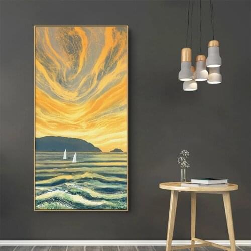 Abstract seascape diy 5d diamond painting full round square drill landscape diamond embroidery mosaic cross stitch A2221