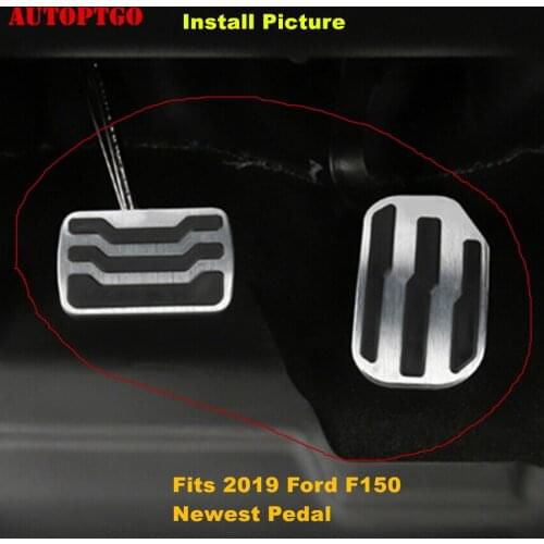 Alumiinium No Drill Car Styling Foot Gas/Brake Pedal Pad Cover Accessories Kit For Ford F-150 F150 Raptor 2010-2020