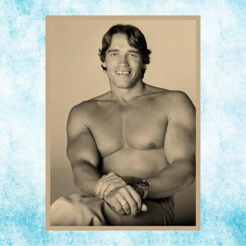 Arnold Schwarzenegger Retro Poster Bodybuilding Motivational Canvas Print For Living Room Decor Bar Decoration-007
