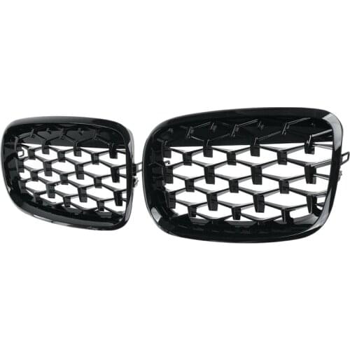 Car Diamond Grills Front Kidney Grill Chrome Mesh Grille Car Accessories for BMW E70 E71 E72 X5 X6 2007-2013