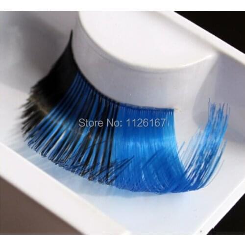 Free Shipping fashion 1pair/box makeup soft long Portrait Studio Exaggerated color false eyelashes for performance