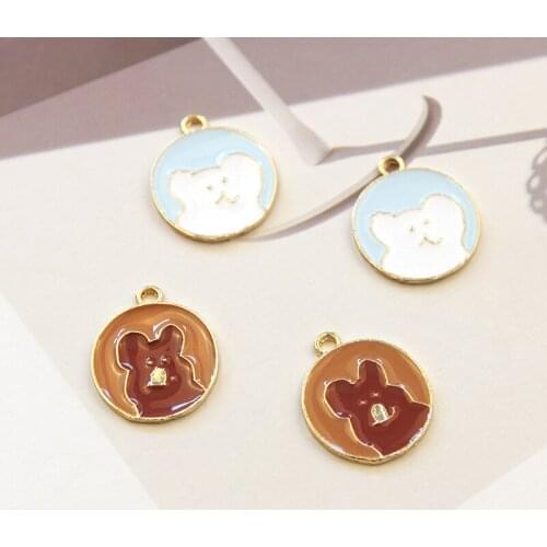 10pcs/lot Koala cute bear Enamel Charms for DIY Earring Jewelry Handmade Headwear accessories Finding XL749