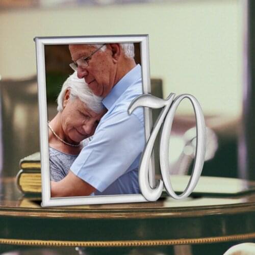 LASODY Wedding Picture Frame Antique Silver 4x6 Photo Frames Wedding Anniversary 2021 Family Gifts 70TH Birthday Decorations