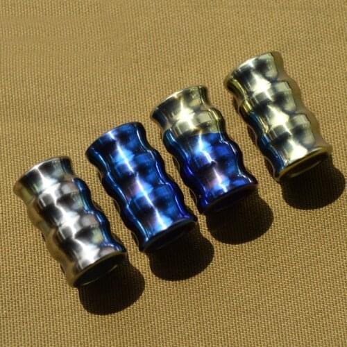 Corrugated Titanium Alloy Knife Beads Titanium Paracord Bead Accessory DIY Pendant