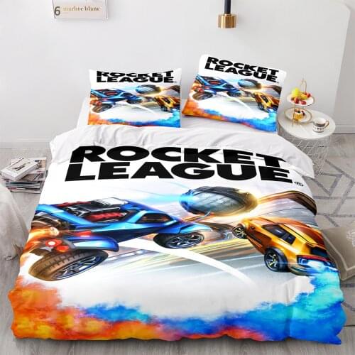Game Rocket League Bedding Set Bedspread Single Twin Full Queen King Size Sports Car Bed Set Childrens Bedroom Duvetcover 6