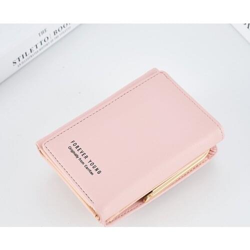 Wallet Women 2020 Lady Short Women Wallets Black Red Color Mini Money Purses Small Fold Pu Leather Female Coin Purse Card Holde