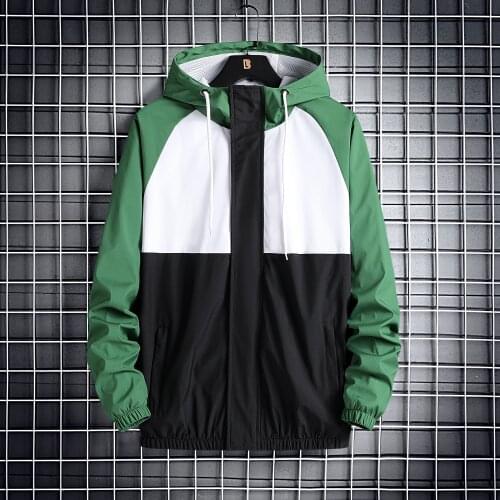 Jacket zipper hoodie windbreaker mens casual hooded jacket autumn sportswear streetwear thin coat
