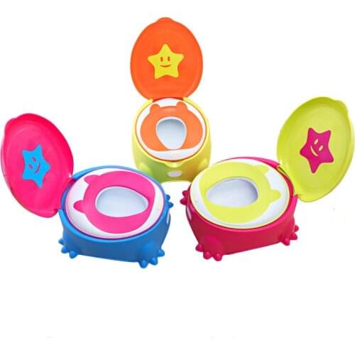 Cute Star Leakproof Child Pot Training Unisex Kids Folding Baby Toilet Seat Childrens Potty Portable Toilet