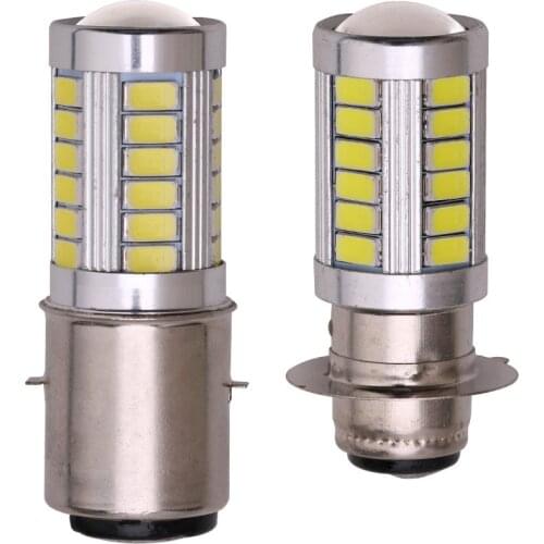 Motorcycle LED Headlamp Double Claw BA20D 5630 33 LED Motorcycle Refitting Lamp Far and Near Light White Light 12V 6000K 20.55g