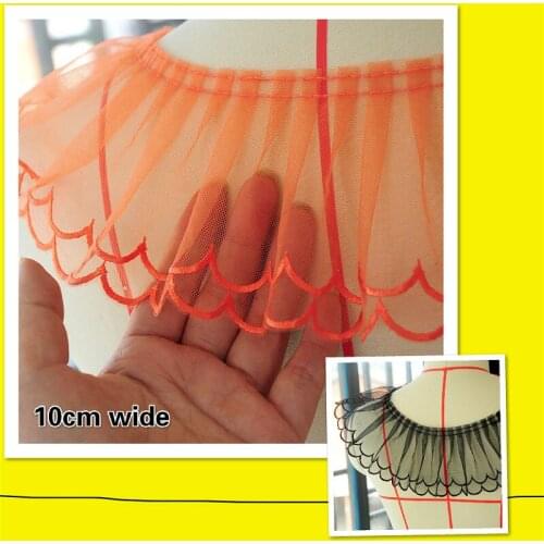 New Tulle Mesh Shell Embroidery Border Lace DIY Ladies Childrens Trendy Clothing Fluffy Skirt Cuffs Body Decoration Baby Bib