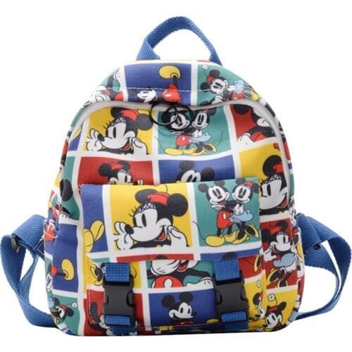 Disneys new childrens cartoon Mickey print backpack childrens primary school homework schoolbag parent-child backpack