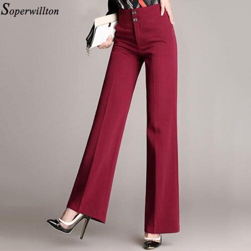 Женские прямые брюки Soperwillton China At AliExpress