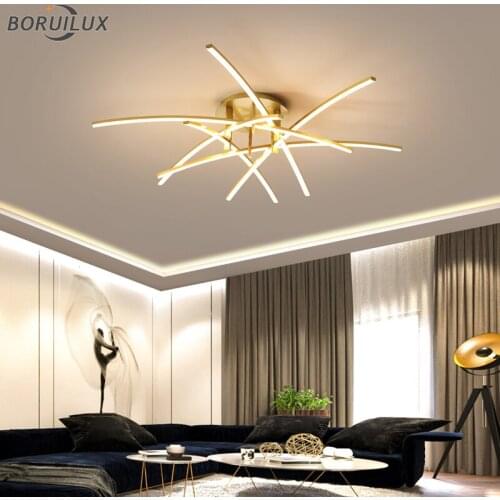 White Gold New Modern LED Chandelier Lights Living Dining Study Room Bedroom Painted Chandelier Lighting Lamps Indoor Fixtures