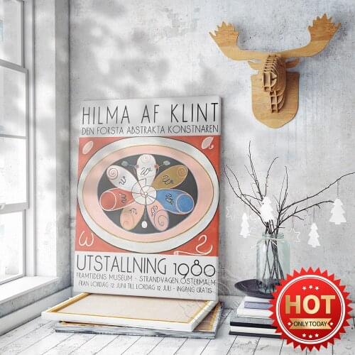 Modern Abstract Art, Hilma af Klint Artwork Poster, Exhibition Museum Poster, Hilma Prints Print Art, af Klint Wall Picture