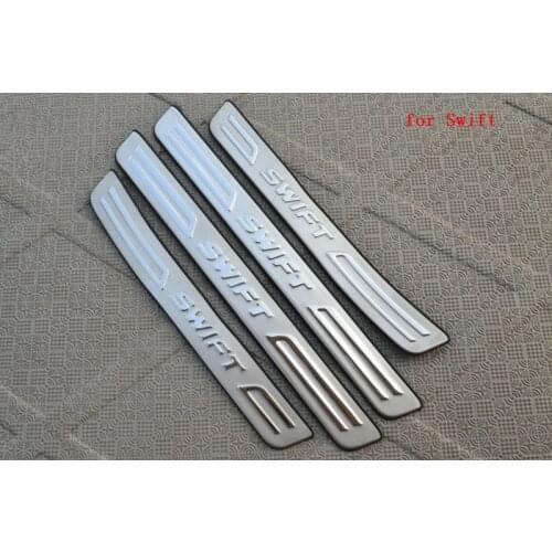 Car styling fit for 2005-2015 Suzuki Swift car accessories stainless steel Scuff Plate/Door Sill pedal bienvenidos