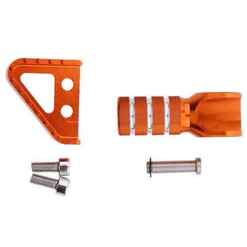 Motorcycle Rear Brake Pedal Step Tips & Gear Shifter Lever Tip For KTN 690 950 990 Aluminum Orange Set