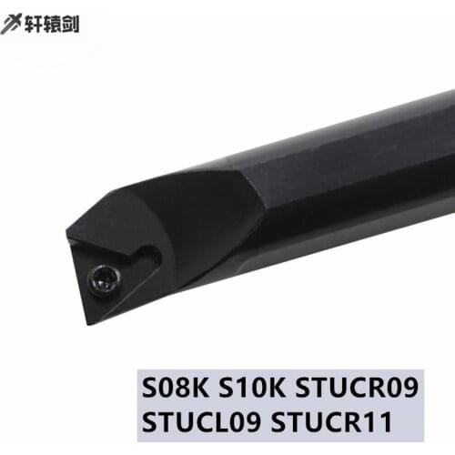 1PC S08K S10K STUCR09 STUCL09 STUCR11 Carbide Insert For CNC Turning Tool Holder Drill Pipe TCMT