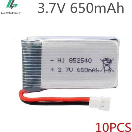 10 pcs/lot 3.7V 650mAh Lipo Battery for Syma X5C X5 x5c X5SW X5SC Upgraded 650mAh battery Register 802540