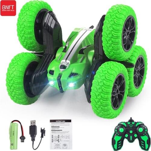 2.4G RC Car Six Wheel Rollover Stunt Vehicle With Light 360 Degree Flip Drift Deformation Childrens Remote Control Toys