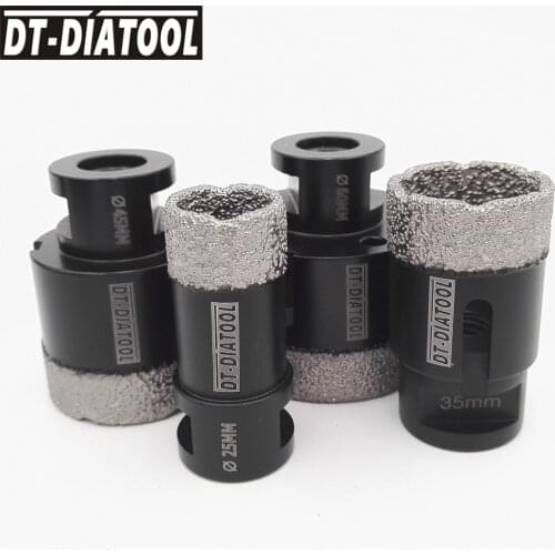 4pcs Dia 20/35/45/60mm Vacuum Brazed Dry Diamond Drill Core Bits Hole Saw M14 thread for Ceramic Tile Drilling Bits