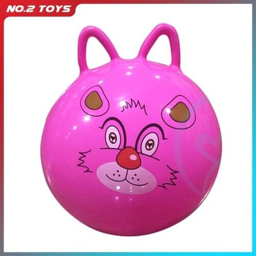 45CM Cartoon Bouncing Jumping Ball with Handle PVC Children Outdoor Sports Inflatable Balls Beach Pool Toys for Kids Baby