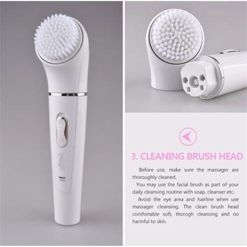 5 In 1 Electric Electric Washing Face Brush Facial Pore Deep Cleaner Skin Care Grooming Cleaning Facial Massager Wrinkle Remover