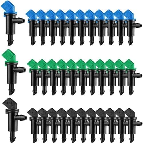 90Pcs Drip Emitter,Garden Flag Irrigation Drippers in 3 Sizes,1 GPH, 2 GPH, 4 GPH Per Hour for Trees and Shrubs Watering