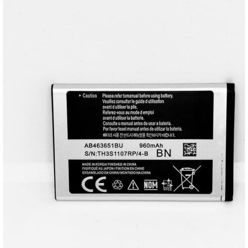 High Quality AB463651BU Battery for Samsung GT-C3060R C3222 C3322 C3530 S5600 S5610 S7070 P220 P260 AB463651BA AB463651BE