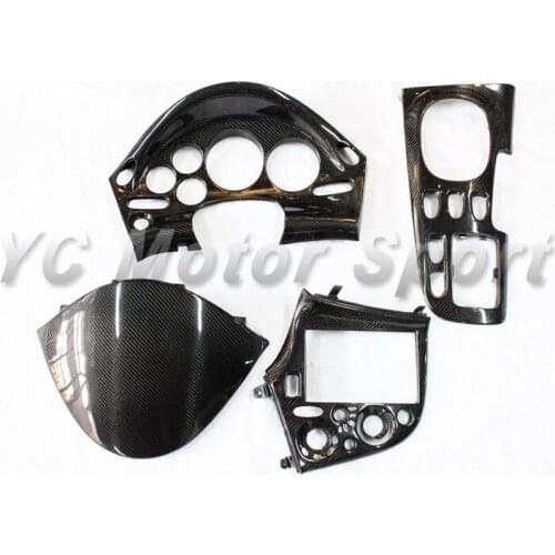 Car Accessories Carbon Fiber Interior Replacement Kit 4pcs Fit For 1992-1997 RX7 FD3S RHD Interior Replacement