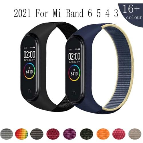 Bracelet Correa Mi Band 6 5 4 3 Watch Strap Solo Loop Nylon Breathable Sport Smart Wrist Xiaomi Pulseira Smart Fitness Wristbelt