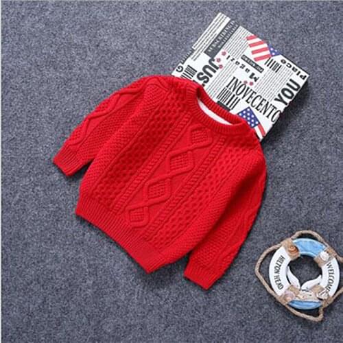 ZWF562 children Clothes boys cotton Warm Pullovers plush inside sweaters girls Winter Autumn Knitted Loose jacket child tops