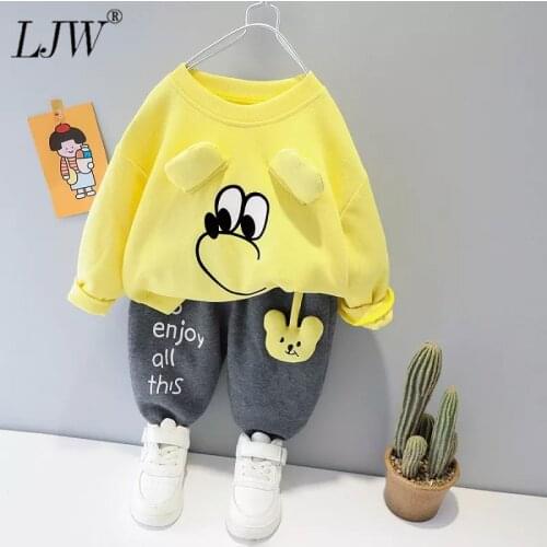 Baby suit new baby birthday party cartoon leisure sports suit 1-4 year old boys and girls pure cotton spring suit
