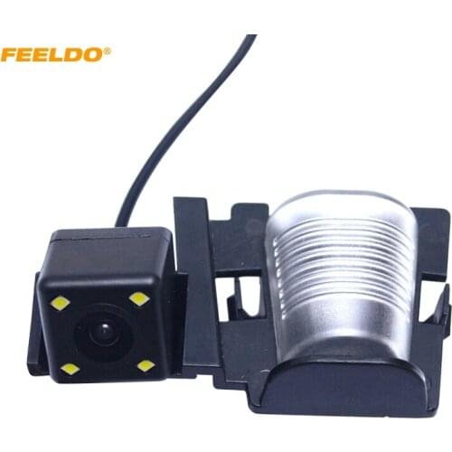FEELDO Car Rear View Parking Camera With 4-LED For Jeep Wrangler 2012-13 Replace Tail Stock License Plate Lamp #MX5102